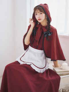 【ハロウィン】赤ずきんロングフレアワンピース