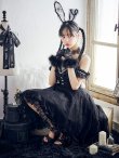 画像4: 【即日発送！】【ハロウィン】 バニーショートインロングワンピース 【コスプレ5点セット】【XS-XLサイズ/2カラー】[YMT] (4)
