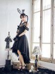 画像5: 【即日発送！】【ハロウィン】 バニーショートインロングワンピース 【コスプレ5点セット】【XS-XLサイズ/2カラー】[YMT] (5)