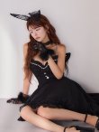 画像17: 【ノベルティ対象】【即日発送！】【ハロウィン】 バニーショートインロングワンピース 【コスプレ5点セット】【XS-XLサイズ/2カラー】[OF01] (17)