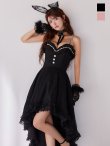 画像2: 【ノベルティ対象】【即日発送！】【ハロウィン】 バニーショートインロングワンピース 【コスプレ5点セット】【XS-XLサイズ/2カラー】[OF01] (2)