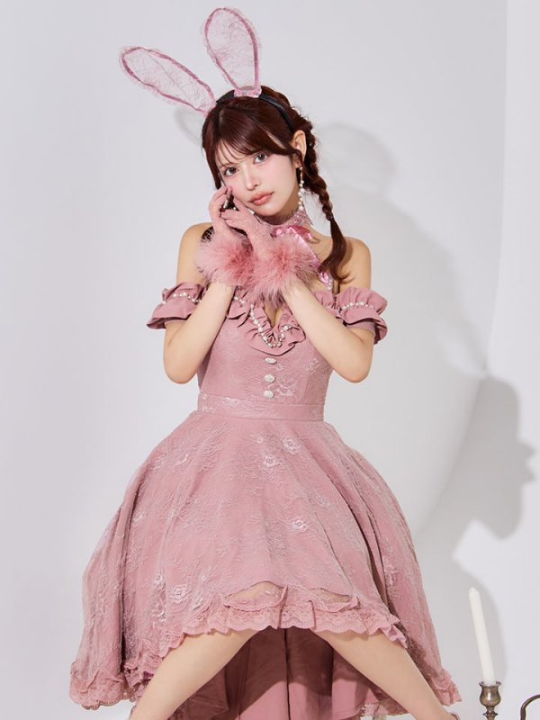 画像23: 【SALE!!】【即日発送！】【ハロウィン】 バニーショートインロングワンピース 【コスプレ5点セット】【XS-XLサイズ/2カラー】[HC03] (23)