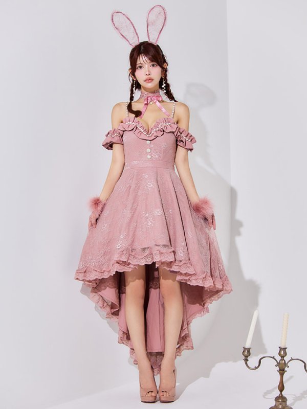 画像10: 【SALE!!】【即日発送！】【ハロウィン】 バニーショートインロングワンピース 【コスプレ5点セット】【XS-XLサイズ/2カラー】[HC03] (10)