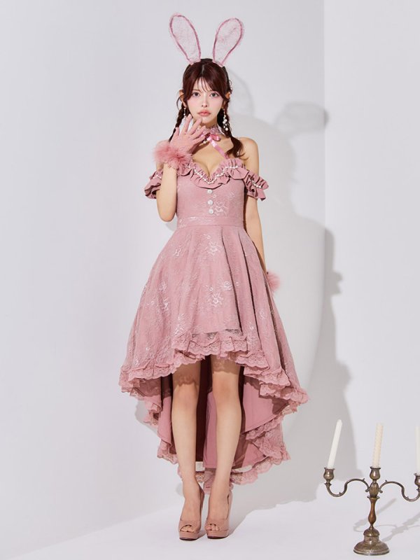 画像11: 【SALE!!】【即日発送！】【ハロウィン】 バニーショートインロングワンピース 【コスプレ5点セット】【XS-XLサイズ/2カラー】[HC03] (11)