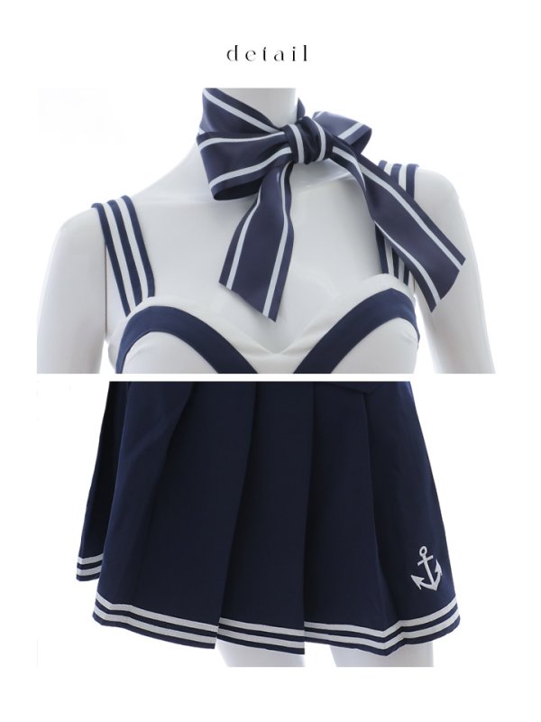 画像18: 【SALE!!】【即日発送！】【ハロウィン】マリン/水兵セットアップ 【コスプレ6点セット】【XS-Lサイズ/1カラー】[OF04] (18)