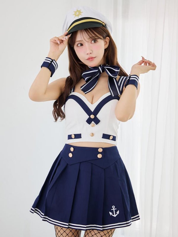 画像6: 【SALE!!】【即日発送！】【ハロウィン】マリン/水兵セットアップ 【コスプレ6点セット】【XS-Lサイズ/1カラー】[HC03] (6)