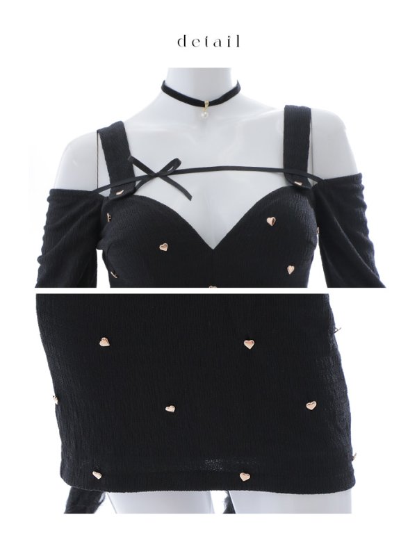 画像42: 【即日発送！】【ハロウィン】キャットスタッズオフショルワンピース 【コスプレ4点セット】【XS-XLサイズ/２カラー】[OF04] (42)