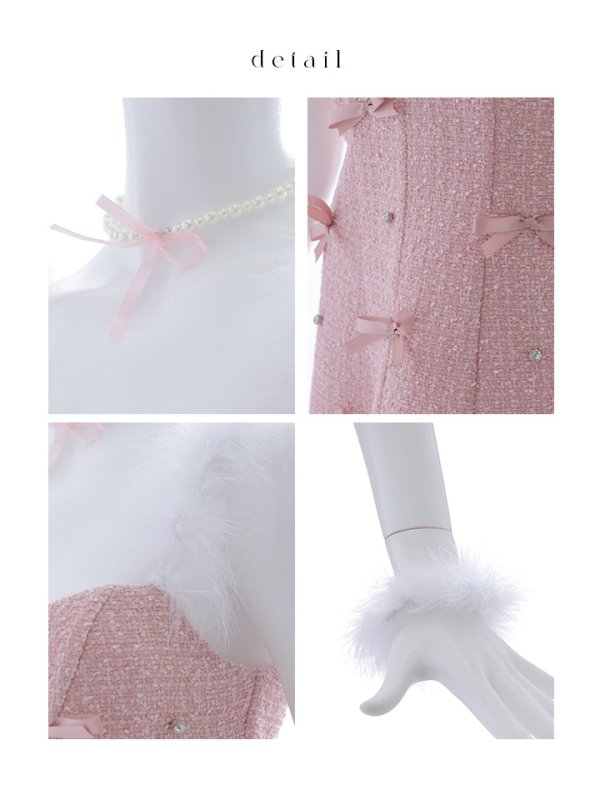 画像24: 【SALE!!】【即日発送！】【ハロウィン】猫リボンツイードワンピース 【コスプレ5点セット】 【XS-XLサイズ/2カラー】[OF01] (24)