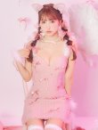 画像20: 【即日発送！】【ハロウィン】猫リボンツイードワンピース 【コスプレ5点セット】 【XS-XLサイズ/2カラー】[YMT] (20)