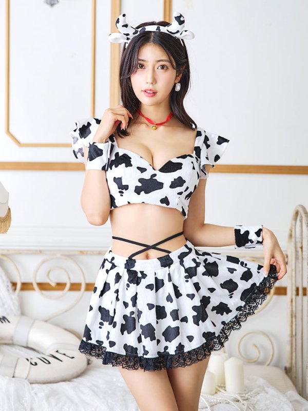 画像29: 【SALE!!】【即日発送！】【ハロウィン】カウスカートセットアップ 【コスプレ6点セット】【XS-Lサイズ/1カラー】[OF01] (29)