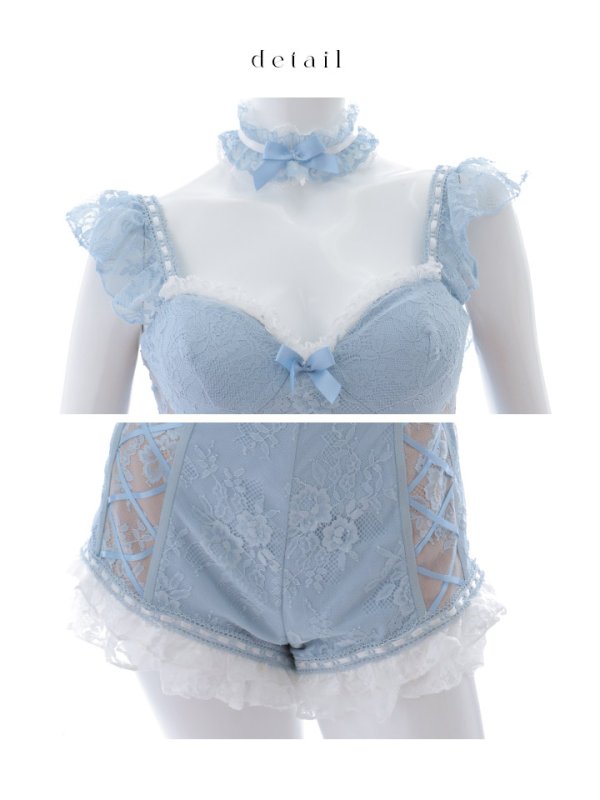 画像23: 【SALE!!】【即日発送！】【ハロウィン】 総レースバニーフリルセットアップ【コスプレ7点セット】【XS-Lサイズ/3カラー】[OF04] (23)