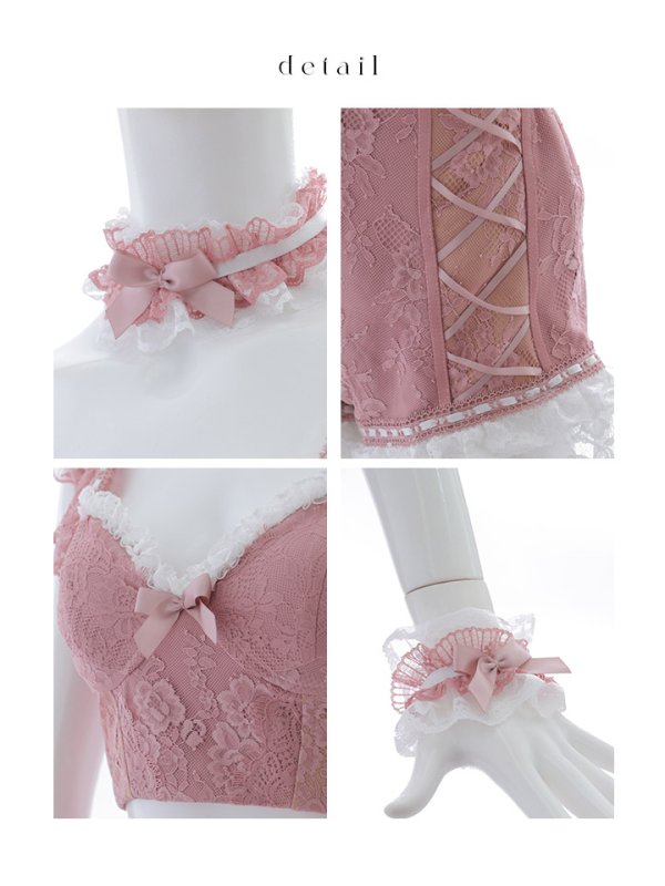 画像42: 【SALE!!】【即日発送！】【ハロウィン】 総レースバニーフリルセットアップ【コスプレ7点セット】【XS-Lサイズ/3カラー】[OF04] (42)