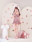 画像8: 【即日発送！】【ハロウィン】 総レースバニーミニマーメイドワンピ【コスプレ6点セット】【XS-Lサイズ/3カラー】[YMT] (8)