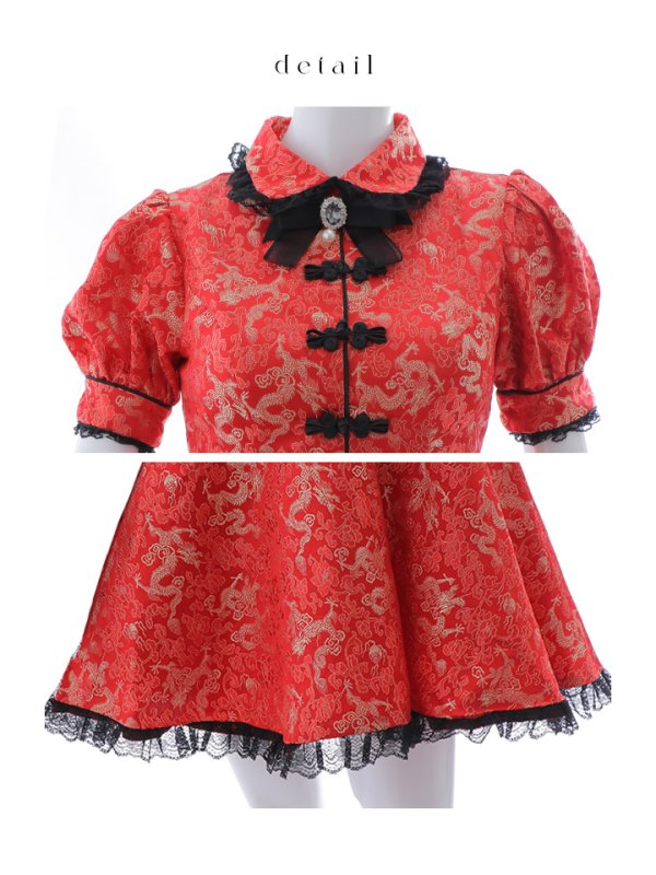 画像23: 【ハロウィン】アームウォーマー付きフレアスカートチャイナ 【コスプレ5点セット】 【S-XLサイズ/４カラー】[OF04] (23)