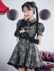 画像5: 【即日発送！】【ハロウィン】アームウォーマー付きフレアスカートチャイナ 【コスプレ点セット】 【S-XLサイズ/２カラー】(SE01YN)[YMT] (5)