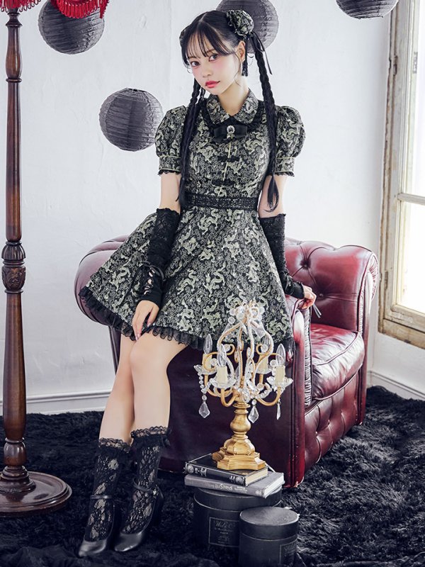 画像12: 【ハロウィン】アームウォーマー付きフレアスカートチャイナ 【コスプレ5点セット】 【S-XLサイズ/４カラー】[OF04] (12)