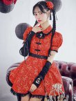 画像4: 【即日発送！】【ハロウィン】アームウォーマー付きフレアスカートチャイナ 【コスプレ点セット】 【S-XLサイズ/２カラー】(SE01YN)[YMT] (4)