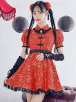 画像3: 【即日発送！】【ハロウィン】アームウォーマー付きフレアスカートチャイナ 【コスプレ点セット】 【S-XLサイズ/２カラー】(SE01YN)[YMT] (3)