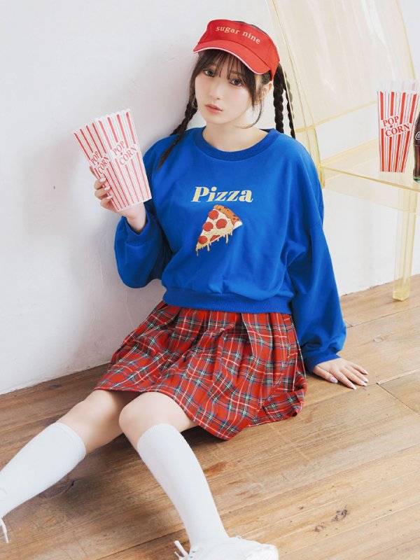 画像14: 【SALE!!】【即日発送！】【ハロウィン】ピザガールセットアップ 【コスプレ4点セット】 【S-XLサイズ/1カラー】[OF01] (14)