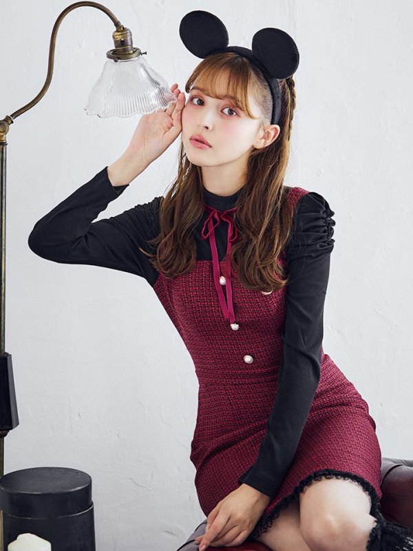 画像2: 【SALE!!】【即日発送！】【ハロウィン】マウスミニワンピ 【コスプレ3点セット】【S-XLサイズ/1カラー】[OF01] (2)