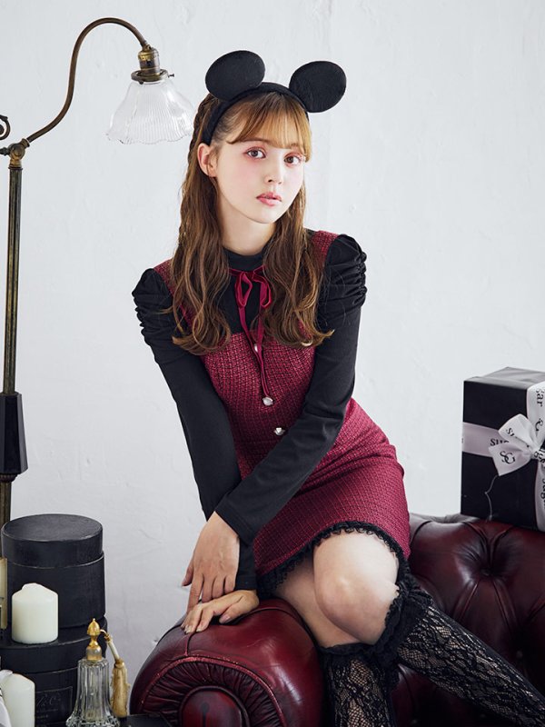 画像8: 【SALE!!】【即日発送！】【ハロウィン】マウスミニワンピ 【コスプレ3点セット】【S-XLサイズ/1カラー】[OF01] (8)