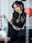 画像1: 【ハロウィン】ドラゴンプリントチャイナセットアップ 【コスプレ5点セット】【XS-Lサイズ/1カラー】【予約商品/5月中旬発送予定】(SE01YN)[YMT] (1)