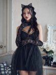 画像1: 【即日発送！】【ハロウィン】チュールキャミワンピース 【コスプレ4点セット】【XS-Mサイズ/1カラー】[YMT] (1)