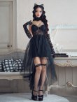画像4: 【即日発送！】【ハロウィン】チュールキャミワンピース 【コスプレ4点セット】【XS-Mサイズ/1カラー】[YMT] (4)