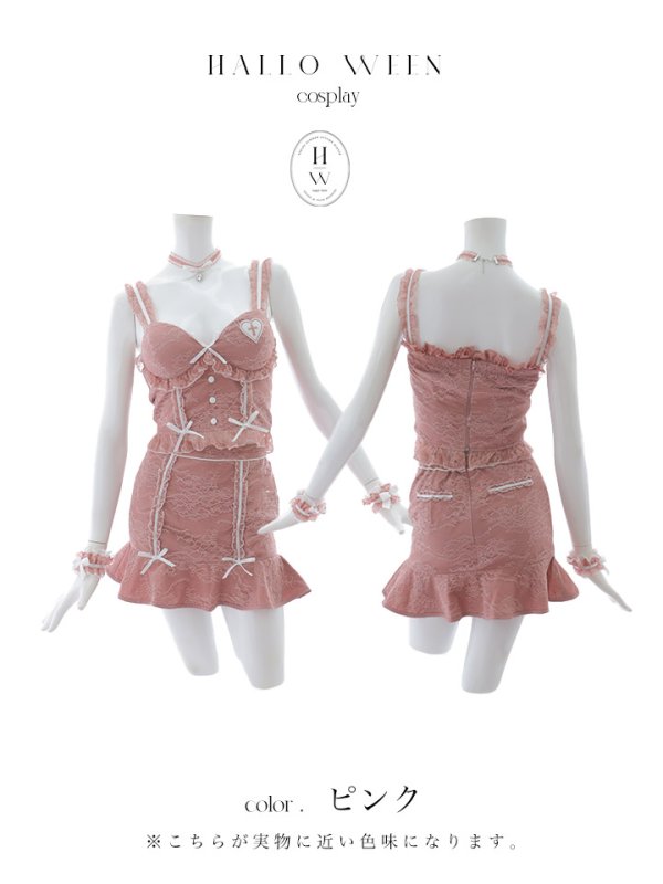 画像29: 【即日発送！】【ハロウィン】 ナースレースセットアップ【コスプレ6点セット】【XS-Mサイズ/2カラー】（CH02）[OF01-3] (29)