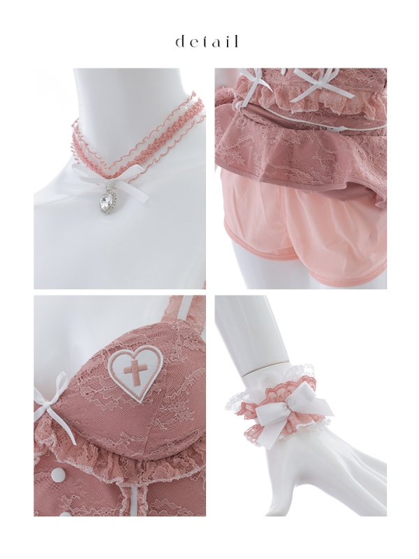 画像31: 【即日発送！】【ハロウィン】 ナースレースセットアップ【コスプレ6点セット】【XS-Mサイズ/2カラー】（CH02）[OF01-3] (31)