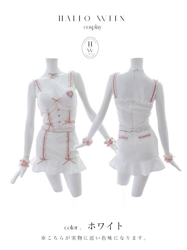 画像33: 【即日発送！】【ハロウィン】 ナースレースセットアップ【コスプレ6点セット】【XS-Mサイズ/2カラー】（CH02）[OF01-3] (33)