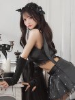 画像2: 【うづきふうかコラボ】【即日発送！】【ハロウィン】 レザーデビルセットアップ 【コスプレ6点セット】 【XS-Mサイズ/1カラー】[OF01] (2)