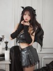 画像3: 【うづきふうかコラボ】【即日発送！】【ハロウィン】 レザーデビルセットアップ 【コスプレ6点セット】 【XS-Mサイズ/1カラー】[OF01] (3)