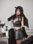 画像7: 【うづきふうかコラボ】【即日発送！】【ハロウィン】 レザーデビルセットアップ 【コスプレ6点セット】 【XS-Mサイズ/1カラー】[OF01] (7)