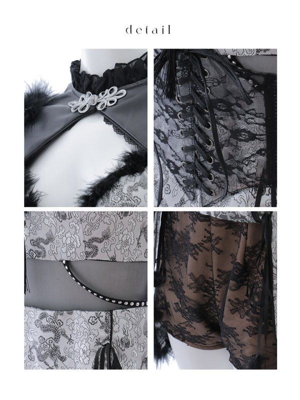 画像19: 【即日発送】【ハロウィン】【桜咲乃愛コラボ】チャイナオールインワン【コスプレ6点セット】【XS-Lサイズ/1カラー】(SE01YN)[HC03] (19)