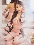 画像1: 【即日発送！】【ハロウィン】アームカバー付きリボンセットアップ 【コスプレ7点セット】【S-Mサイズ/2カラー】[YMT] (1)