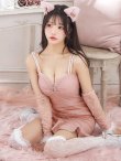 画像2: 【即日発送！】【ハロウィン】 アームウォーマー付きワンピキャット 【コスプレ4点セット】 【XS-Mサイズ/1カラー】[YMT] (2)