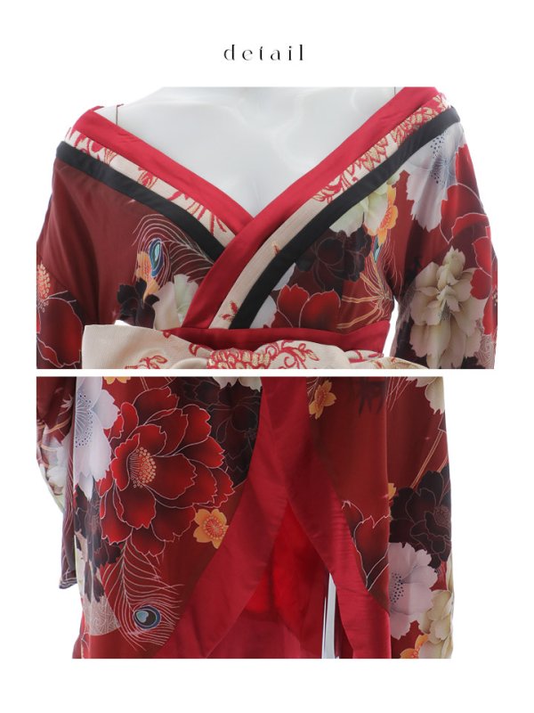 画像39: 【即日発送！】【ハロウィン】花魁ショートインロングワンピース 【コスプレ】【S-XLサイズ/2カラー】[OF01] (39)