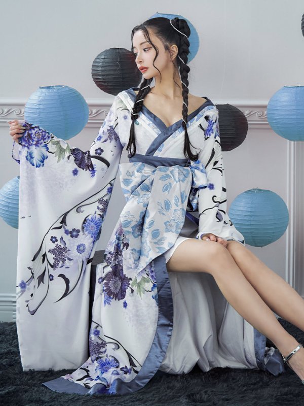 画像24: 【即日発送！】【ハロウィン】花魁ショートインロングワンピース 【コスプレ】【S-XLサイズ/2カラー】[OF01] (24)