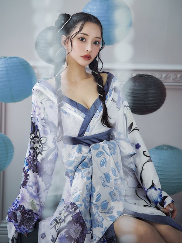 画像29: 【即日発送！】【ハロウィン】花魁ショートインロングワンピース 【コスプレ】【S-XLサイズ/2カラー】[OF01] (29)