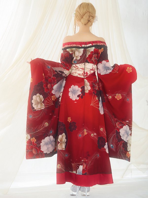 画像12: 【一部予約商品/2月上旬発送予定】【ハロウィン】花魁ショートインロングワンピース 【コスプレ】【S-XLサイズ/2カラー】[HC03] (12)