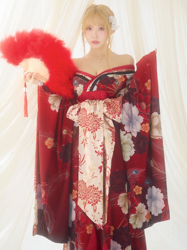 画像2: 【一部予約商品/2月上旬発送予定】【ハロウィン】花魁ショートインロングワンピース 【コスプレ】【S-XLサイズ/2カラー】[HC03] (2)