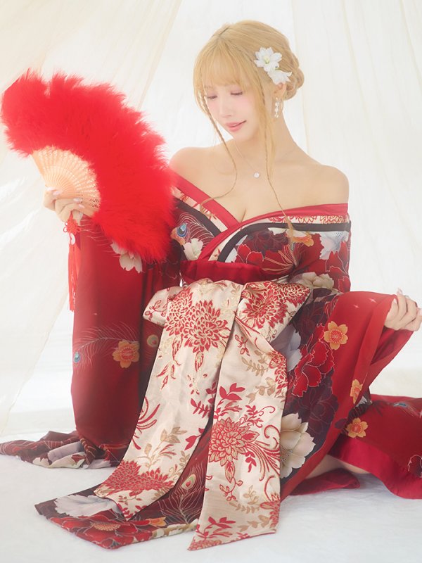 画像5: 【一部予約商品/2月上旬発送予定】【ハロウィン】花魁ショートインロングワンピース 【コスプレ】【S-XLサイズ/2カラー】[HC03] (5)