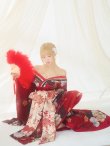 画像8: 【即日発送！】【ハロウィン】花魁ショートインロングワンピース 【コスプレ】【S-XLサイズ/2カラー】[YMT] (8)