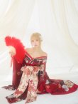 画像9: 【即日発送！】【ハロウィン】花魁ショートインロングワンピース 【コスプレ】【S-XLサイズ/2カラー】[YMT] (9)