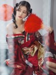 画像17: 【即日発送！】【ハロウィン】花魁ショートインロングワンピース 【コスプレ】【S-XLサイズ/2カラー】[YMT] (17)
