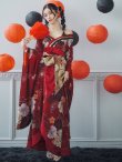 画像13: 【即日発送！】【ハロウィン】花魁ショートインロングワンピース 【コスプレ】【S-XLサイズ/2カラー】[YMT] (13)