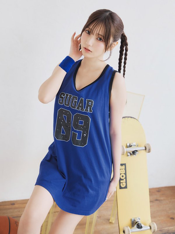 画像5: 【SALE!!】【即日発送！】【ハロウィン】バスケガール 【コスプレ3点セット】 【FREEサイズ/2カラー】[OF01] (5)