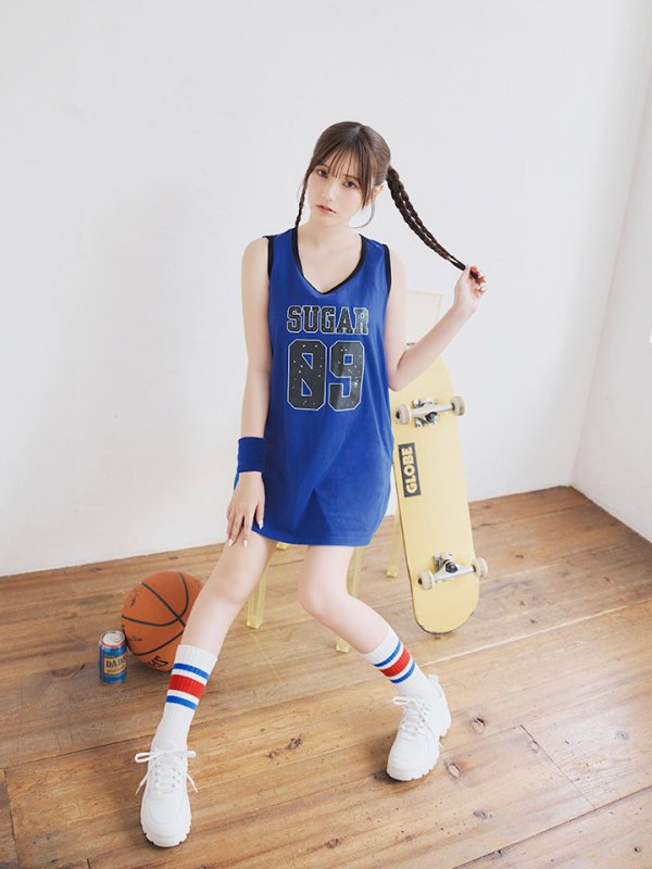 画像6: 【SALE!!】【即日発送！】【ハロウィン】バスケガール 【コスプレ3点セット】 【FREEサイズ/2カラー】[OF01] (6)