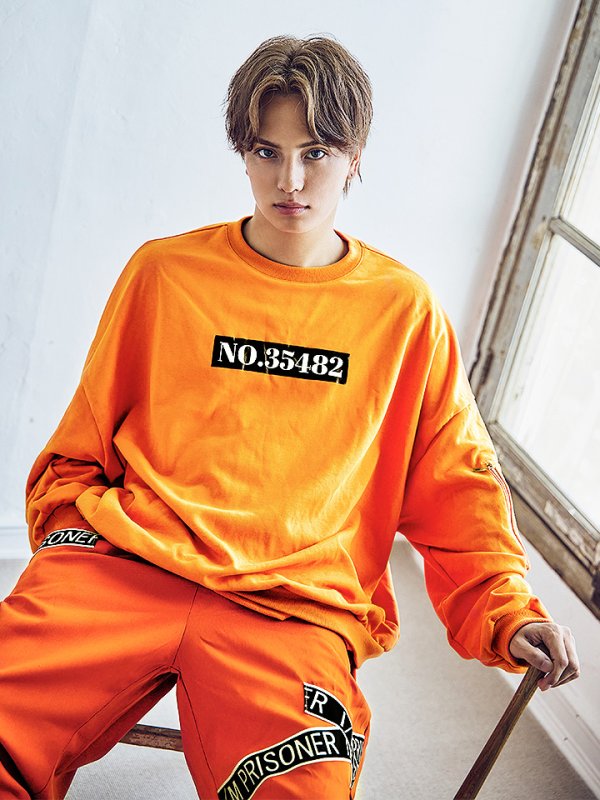 画像6: 【SALE!!】【即日発送！】【ハロウィン】 オレンジ囚人トレーナーセット 【コスプレ2点セット】【XXLサイズ/1カラー】(HC0306-SV)[HC03] (6)